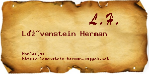 Lövenstein Herman névjegykártya